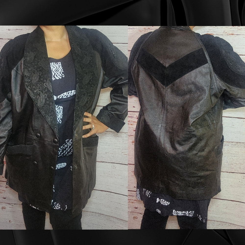 Vintage Liz Baker Leather Coat